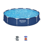 Каркасный бассейн Bestway Steel Pro 366х76 см + фильтр-насос 1249 л/ч (56681 BW)