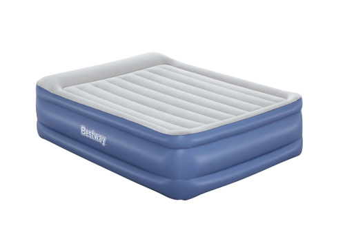 Надувная кровать Tritech 203x152x56 см, с подголовником, встроенный насос 220V (Bestway 67614 BW)