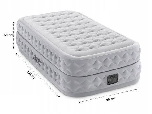 Надувная кровать Dura-Beam Plus Series 99х191х51 см, встроенный насос 220V (Intex 64488)