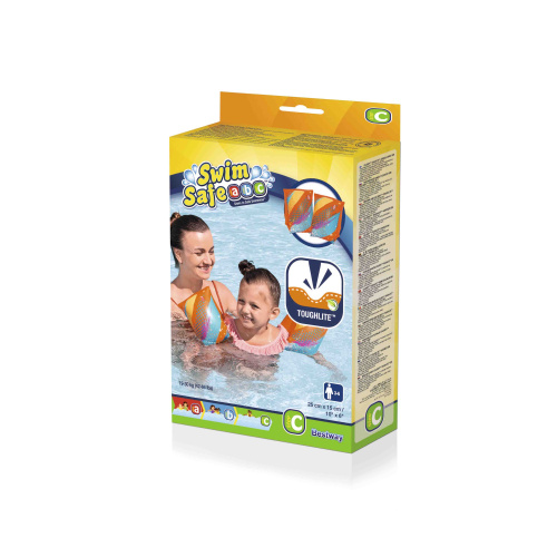 Нарукавники для плавания 25x15 см "Colorify ToughLite", 3-6 лет (Bestway 32273 BW)