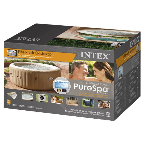 СПА-бассейн Intex Bubble Massage 145/196х71 см, круглый с круговым пузырьковым массажем (28404)