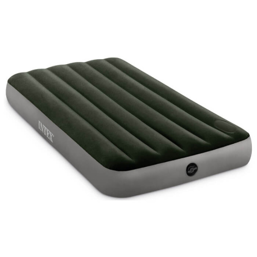 Надувной матрас Downy Airbed Fiber-Tech 99х191х25 см, со встроенным ножным насосом (Intex 64761)