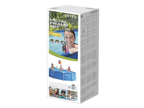 Каркасный бассейн Intex Metal Frame 305х76 см + фильтр-насос 1250 л/ч (28202)