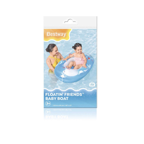 Надувная детская лодочка "Подводный мир" 102х69 см, 3-6 лет (Bestway 34037 BW)