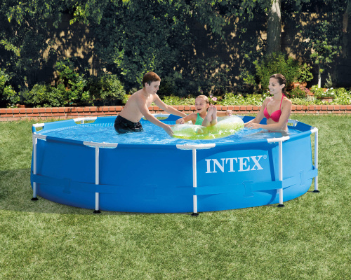 Каркасный бассейн Intex Metal Frame 305х76 см + фильтр-насос 1250 л/ч (28202)
