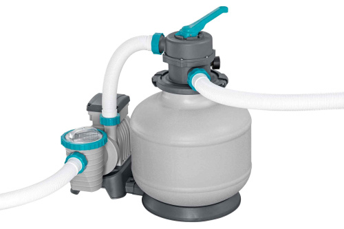 Стальной бассейн Bestway Hydrium Pool Set 549х132 см + песочный ф/насос 6056 л/ч, наполнитель Polysphere, лестница, тент, подстилка (561CS BW)