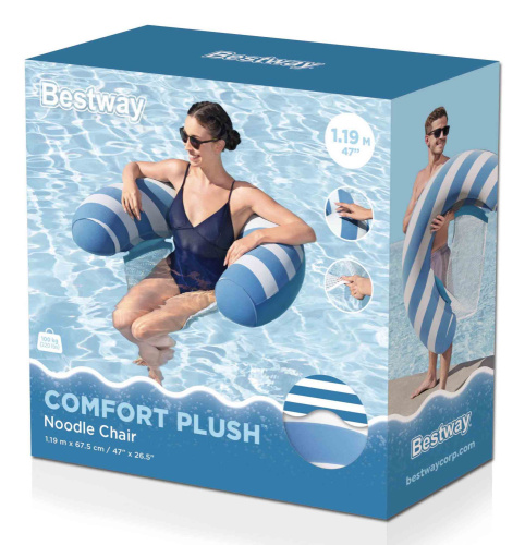 Надувное кресло для плавания 119х68 см "Comfort Plush Noodle Chair" (Bestway 43852 BW)