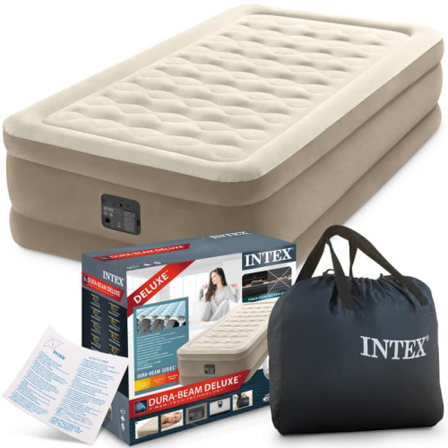 Надувная кровать Dura-Beam Deluxe Series 99х191х46 см, встроенный насос 220V (Intex 64426)