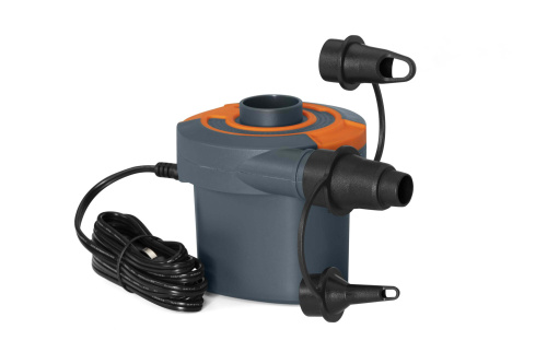 Насос электрический Sidewinder AC/DC, 12В/220В с адаптером, 3 насадки в комплекте (Bestway 62142 BW)