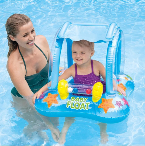 Надувные водные ходунки, 81х66 см "Baby Float" до 15 кг, от 1 до 2 лет (Intex 56581)
