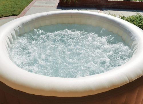 СПА-бассейн Intex Bubble Massage 165/216х71 см, круглый с круговым пузырьковым массажем (28408)