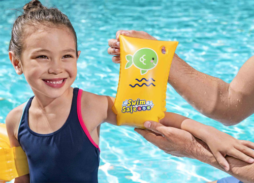 Нарукавники для плавания 30х15 см "Swim Safe" ступень С, от 5 до 12 лет (Bestway 32110 BW)