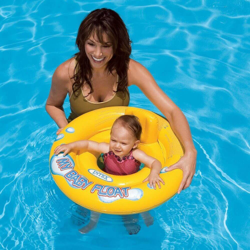 Надувной круг с сидением и со спинкой, 67 см "My Baby Float" до 15 кг, от 1 до 2 лет (Intex 59574)