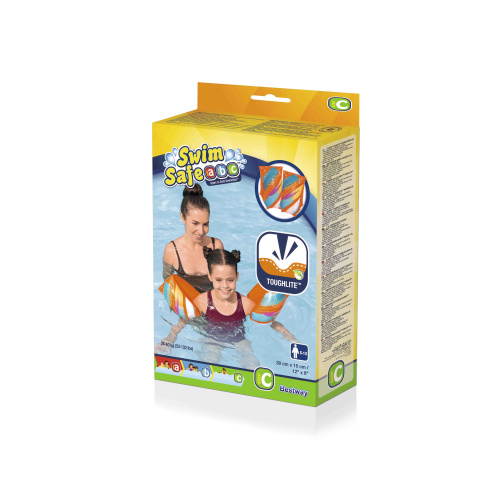 Нарукавники для плавания 30x15 см "Colorify ToughLite", 5-12 лет (Bestway 32274 BW)
