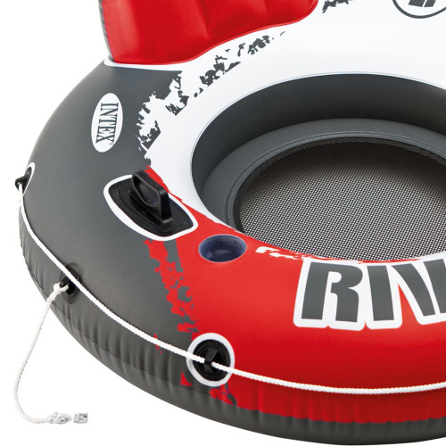 Надувной круг 135 см "River Run 1 Fire Edition" с ручками (Intex 56825)