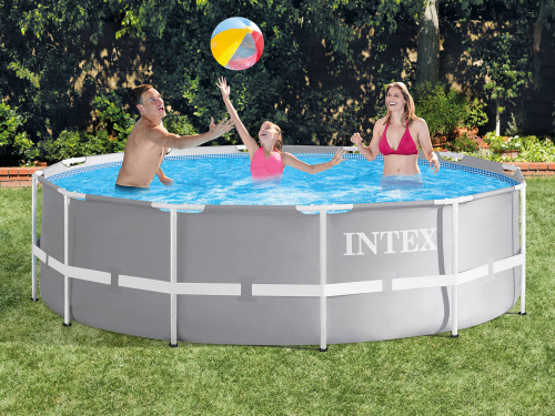 Каркасный бассейн Intex Prism Frame 366x99 см + фильтр-насос 2006 л/ч, лестница (26716)