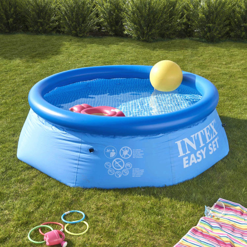 Бассейн надувной Intex Easy Set 244х76 см + фильтр-насос 1250 л/ч (28112)