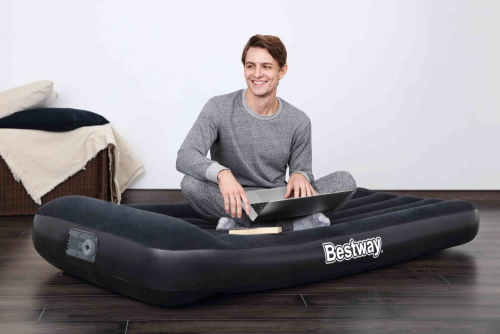 Надувной матрас Tritech 188x99x30 см, с подголовником и встроенным насосом (Bestway 67556 BW)