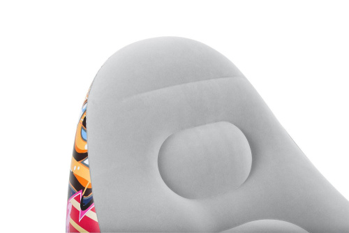 Кресло надувное Comfort Cruiser Graffiti Lounger 121х100х86 см, с пуфиком для ног 54х54х26 см (Bestway 75076 BW)