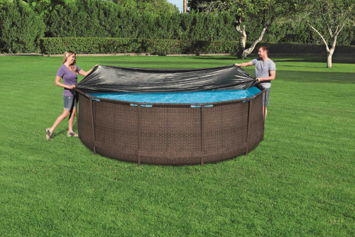 Тент для каркасного бассейна Steel Pro Pools, Steel Pro MAX Pools, Hydrium Splasher Pools 366 см (d 366см) (Bestway 58037 BW)