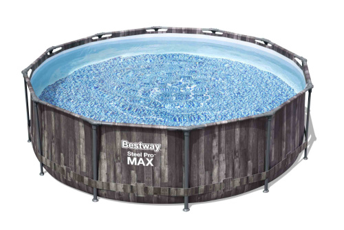 Каркасный бассейн Bestway Steel Pro MAX, 366х100 см + фильтр-насос 2006 л/ч, лестница (5614X)