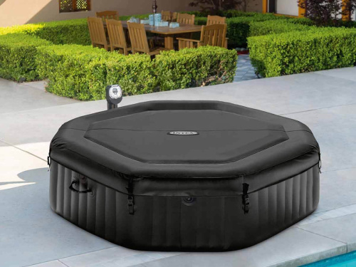 СПА-бассейн Intex Jet&Bubble Deluxe 150/201х71 см, восьмигранный, гидромассаж+пузырьк., хлорогенератор (28454)