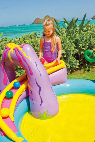 Игровой центр 333х229х112 см "Dinoland" с горкой, от 3 лет (Intex 57135)