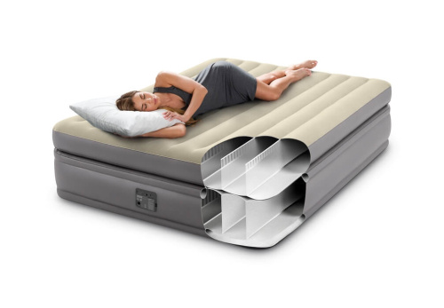 Надувная кровать Dura-Beam Plus Series 152х203х51 см, встроенный насос 220V (Intex 64164)