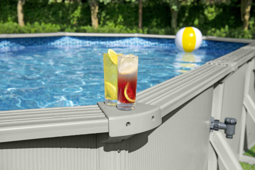 Стальной бассейн Bestway Hydrium Oval Pool 610х360х120 см + песочный ф/насос 5678 л/ч, лестница, тент, подстилка (56369 BW)