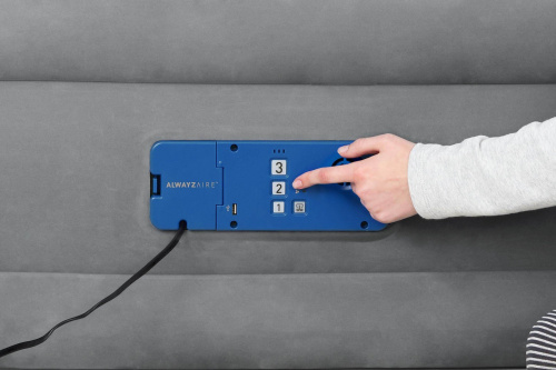 Надувная кровать AlwayzAire 152х203х46 см, встроенный насос 220V с автоподкачкой (Bestway 67706 BW)