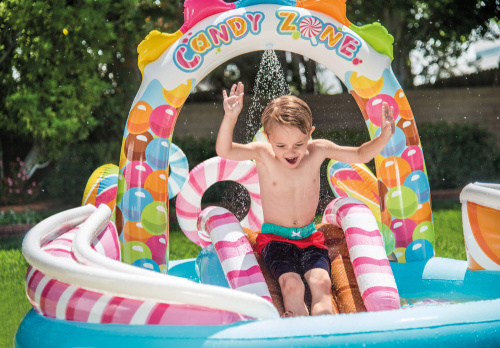 Игровой центр 295х191х130 см "Candy Zone" с горкой, от 3 лет (Intex 57149)
