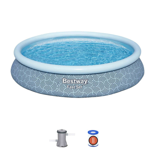 Бассейн надувной Bestway Fast Set Pools 396х84 см + фильтр-насос 2006 л/ч (57376 BW)