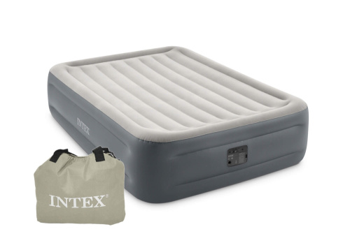 Надувная кровать Dura-Beam Plus Series 152х203х46 см, встроенный насос 220V (Intex 64126)