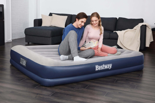 Надувная кровать Tritech 152х203х36 см с подголовником, встроенный насос 220V (Bestway 67725 BW)