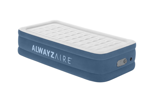 Надувная кровать AlwayzAire 191х97х46 см, встроенный насос 220V с автоподкачкой (Bestway 6713P BW)