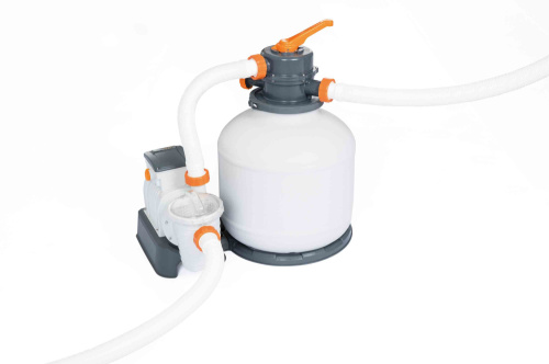Стальной бассейн Bestway Hydrium Oval Pool 610х360х120 см + песочный ф/насос 5678 л/ч, лестница, тент, подстилка (56369 BW)