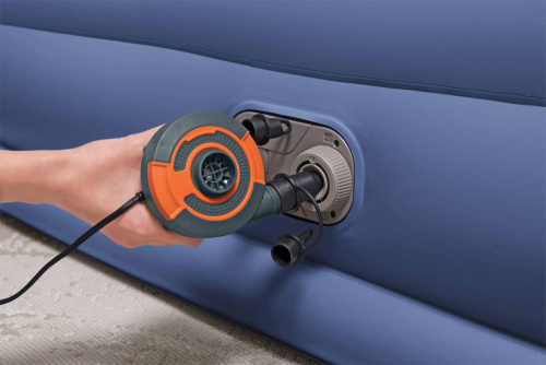 Надувная кровать Tritech 203x152x46 см, с подголовником, встроенный насос 220V (Bestway 67630 BW)