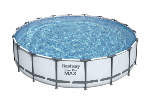 Каркасный бассейн Bestway 549х122 см + фильтр-насос 5678 л/ч, тент, лестница (56462 BW)