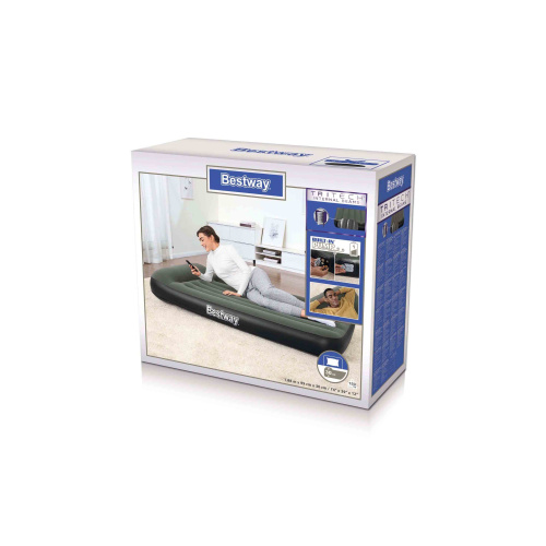 Надувной матрас Bestway Tritech Air Mattress 188х99х30 см, со встроенным насосом на батарейках (Bestway 67929 BW)