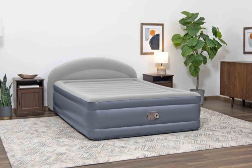 Надувная кровать Tritech LoungeLux 229х152х84 см, встроенный насос 220V (Bestway 671BD BW)