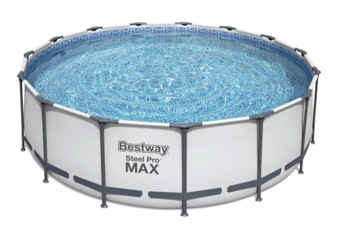 Каркасный бассейн Bestway 457х122 см + фильтр-насос 3028 л/ч, тент, лестница (56438 BW)
