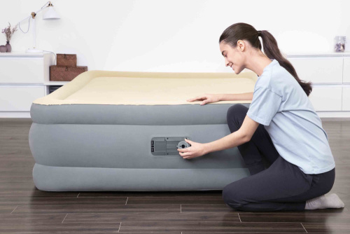 Надувная кровать Tritech Cushify Top, 203x152x46 см, встроенный насос 220V (Bestway 67486 BW)