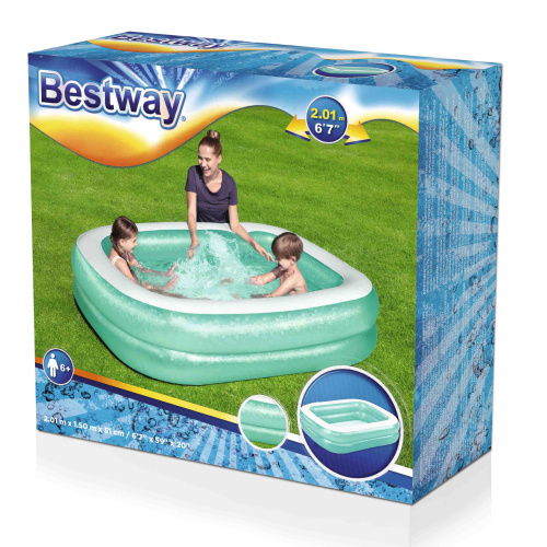 Детский надувной бассейн 201х150х51 см 450 л, от 3 лет (Bestway 54005 BW)