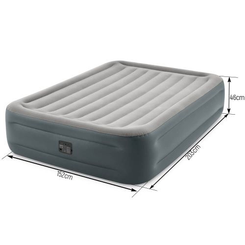 Надувная кровать Dura-Beam Plus Series 152х203х46 см, встроенный насос 220V (Intex 64126)