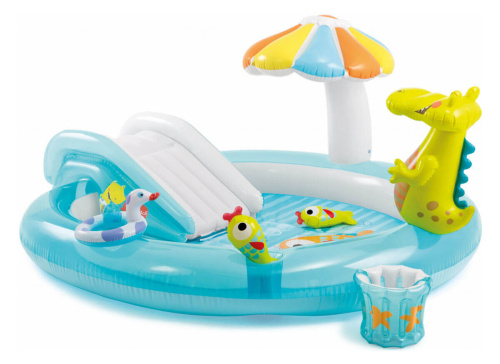 Игровой центр 201х170х84 см "Крокодильчик" от 2 лет (Intex 57165)