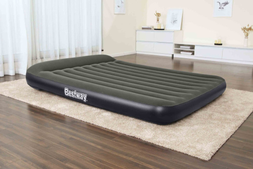 Надувной матрас Bestway Tritech Air Mattress 203х152х30 см, со встроенным насосом на батарейках (Bestway 67930 BW)