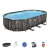 Каркасный овальный бассейн Bestway 610х366х122 см + фильтр-насос 5678 л/ч, лестница, тент (5611R BW)